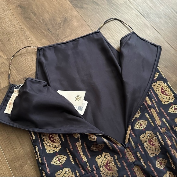 NWT Tory Burch Strappy Metallic Jacquard Mini Dress - Size 6 - Picture 9 of 13